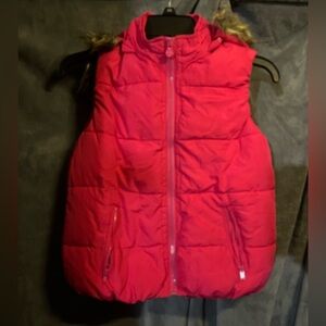 Justice girls puffer vest with hood size 12